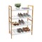 Organize It All Sonora Bamboo  Set  OF 2  - 2 Tier Stackable Shoe Rack  total 4 tiers   - Bamboo / Wood NH-29981 - alternate 3